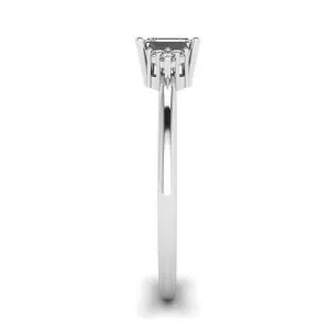 Emerald Cut Diamond Ring with Side Diamonds - Photo 2