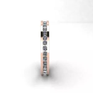 Channel Setting Eternity Diamond Ring Rose Gold - Photo 1