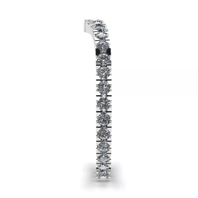 Curved Diamond Eternity Band White Gold - Photo 2