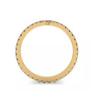 Curved Diamond Eternity Band Yellow Gold - Photo 1