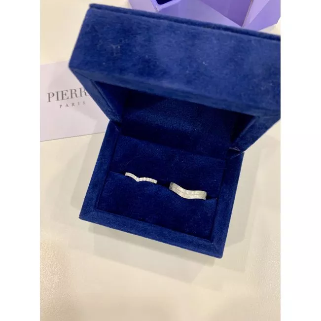 Curved Diamond Eternity Band White Gold - Photo 4