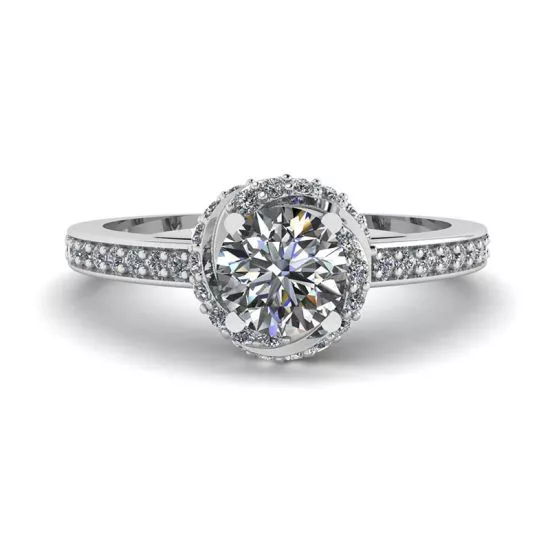 Twisted Style Diamond Ring, Enlarge image 1