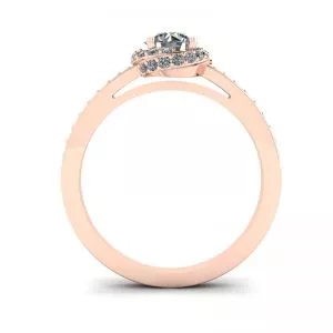 Rose Gold Ring with Diamonds - Photo 1