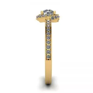 Golden Ring with Diamonds - Photo 2