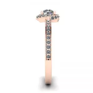 Rose Gold Ring with Diamonds - Photo 2