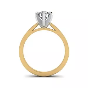 Mixed Gold Engagement ring with Diamond - Photo 1