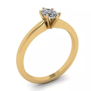 6-Prong Marquise Diamond Ring in 18K Yellow Gold - Photo 3