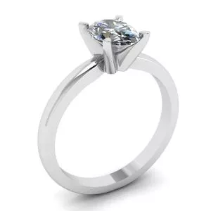 Oval Diamond Ring White Gold - Photo 3