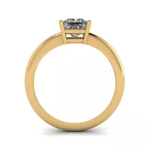 Princess Cut Simple Solittaire Ring in Yellow Gold - Photo 1