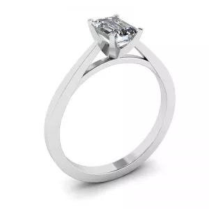 Emerald Cut Diamond Ring in Futuristic Style - Photo 3
