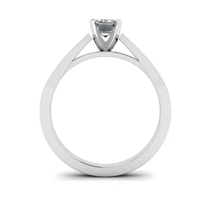 Emerald Cut Diamond Ring in Futuristic Style - Photo 1
