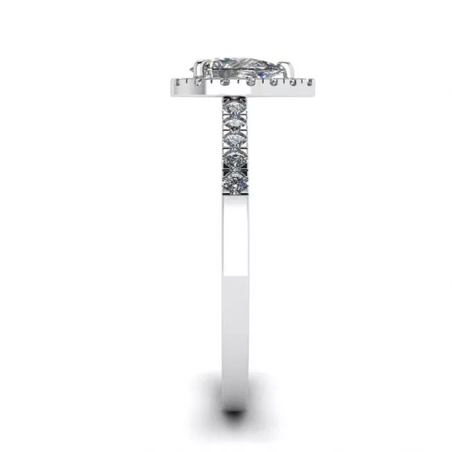 Pear Diamond Ring with Halo - Photo 2