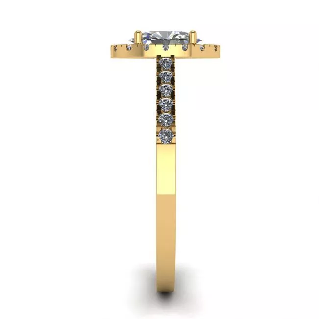 Oval Diamond Ring Yellow Gold - Photo 2