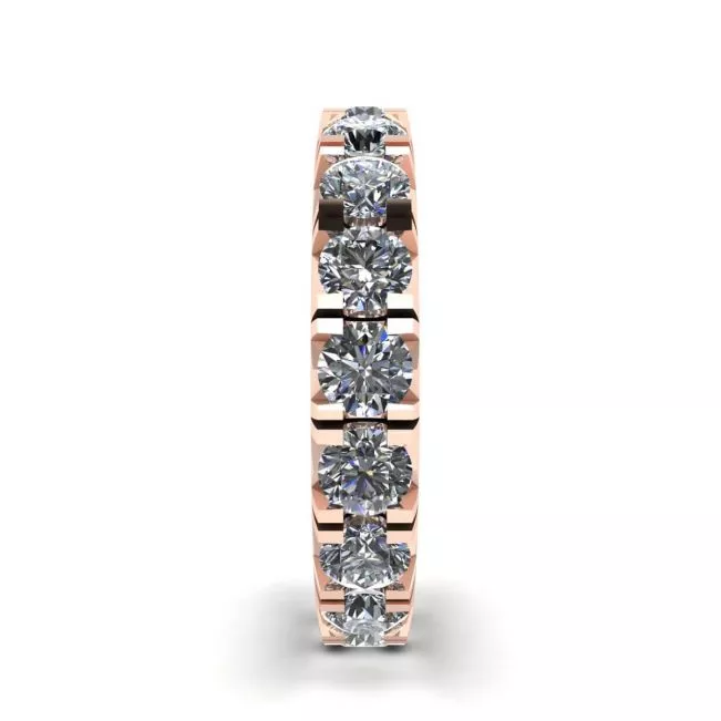 3 carat Eternity Diamond Band in 18K Rose Gold - Photo 2