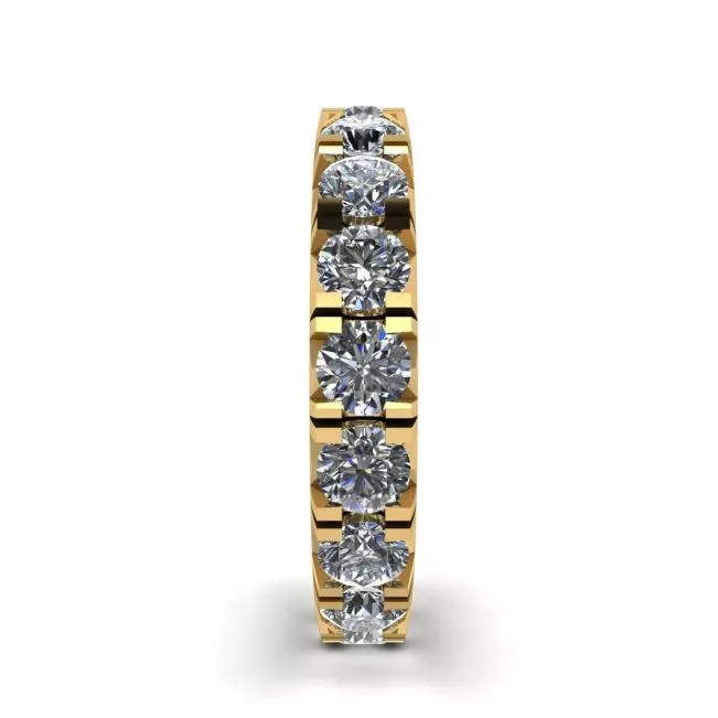3 carat Eternity Diamond Band in 18K Yellow Gold - Photo 2