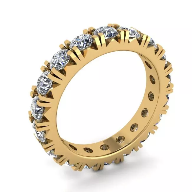 3 carat Eternity Diamond Band in 18K Yellow Gold - Photo 3
