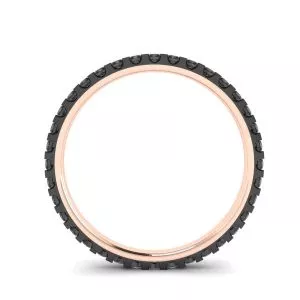 Black Diamonds Pave Eternity Ring Rose Gold - Photo 1