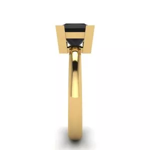 Black Diamond Ring Yellow Gold - Photo 2