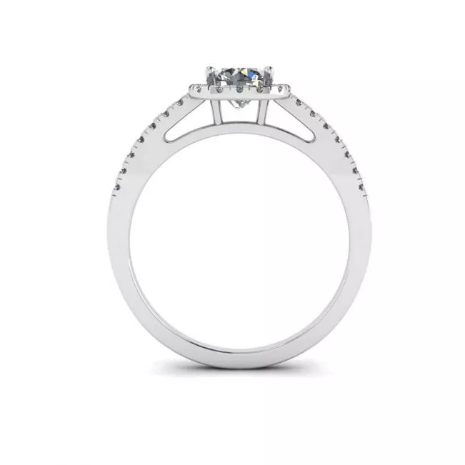 Cushion Style Round Diamond Ring - Photo 1