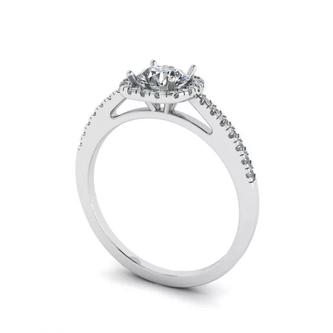 Cushion Style Round Diamond Ring - Photo 3