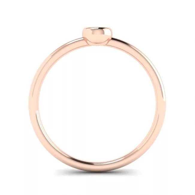 Round Diamond Small Ring La Promesse Rose Gold - Photo 1