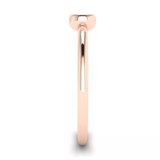 Round Diamond Small Ring La Promesse Rose Gold - Photo 2