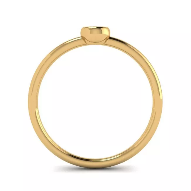 Round Diamond Small Ring La Promesse Yellow Gold - Photo 1