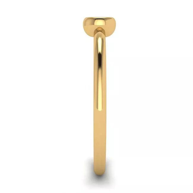 Round Diamond Small Ring La Promesse Yellow Gold - Photo 2