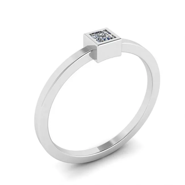 Princess Diamond Small Ring La Promesse - Photo 3
