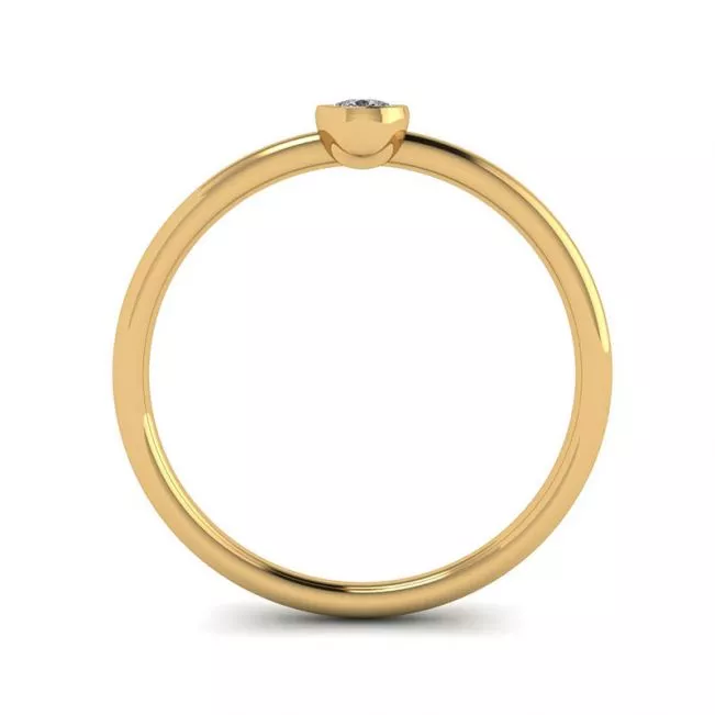 Pear Diamond Small Ring La Promesse Yellow Gold - Photo 1