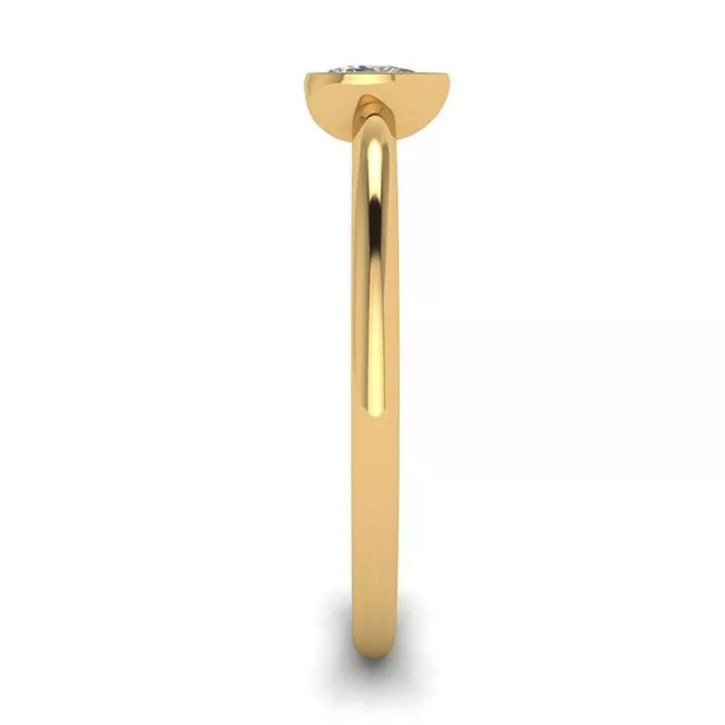 Pear Diamond Small Ring La Promesse Yellow Gold - Photo 2