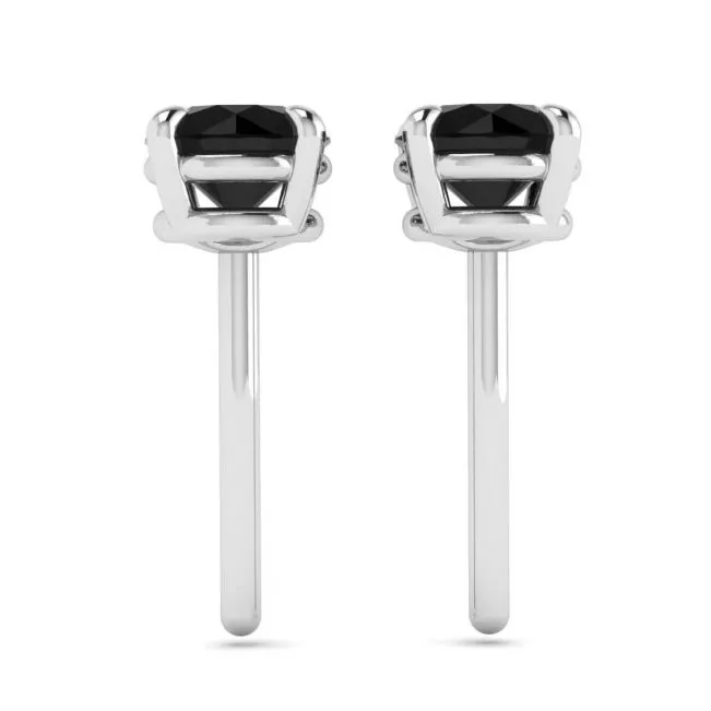 5 mm black diamond stud earrings  - Photo 1