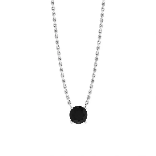 Classic Solitaire Diamond Necklace on Thin Chain