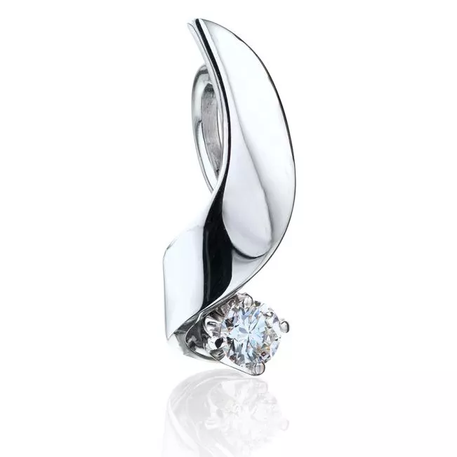 Pendant with 3 mm Diamond - Ruban Collection - Photo 2