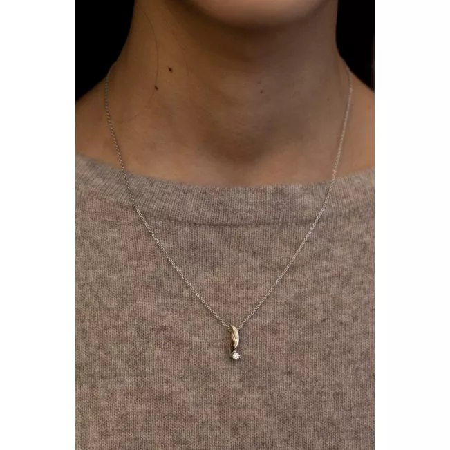 Pendant with 3 mm Diamond - Ruban Collection - Photo 3