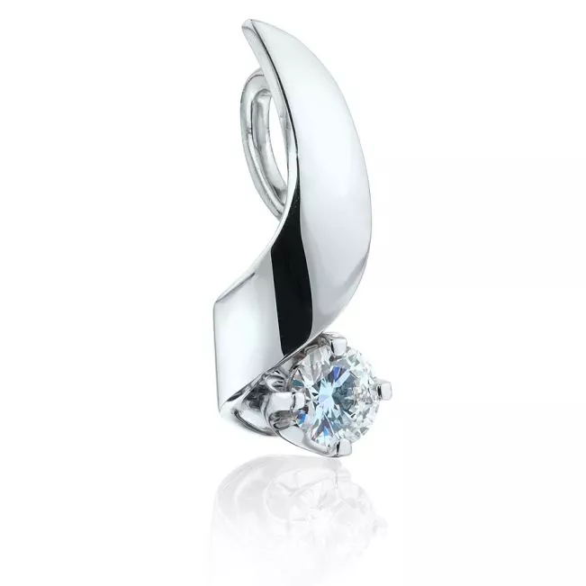 Pendant with 4.5 mm Diamond - Ruban Collection - Photo 2