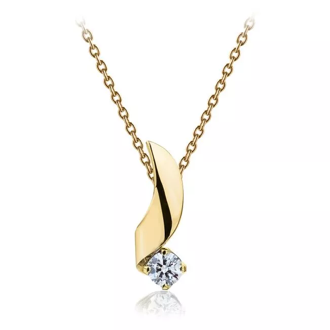 Pendant with 4.5 mm Diamond - Ruban Collection - Photo 1